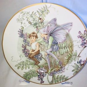 Fairies of the Field Flowers Plate Cicely Mary Barker Porcelain Vetch Fairy